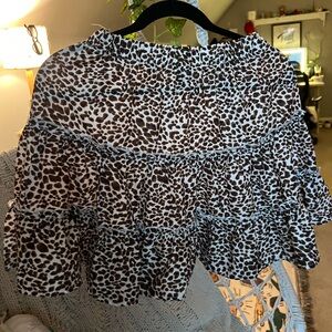 Cheetah print flowy skirt